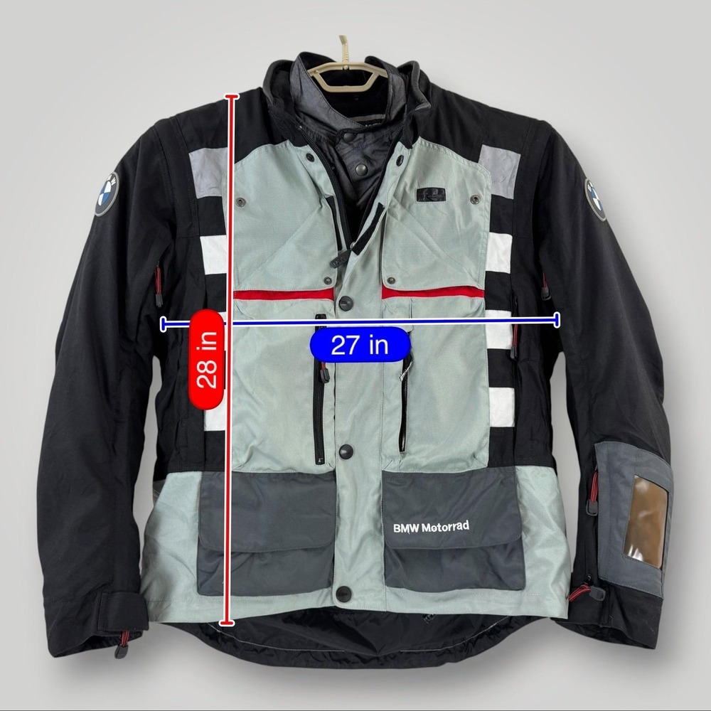 BMW Motorrad Rallye 2 Pro Jacket Mens 46R Gray GORE-TEX Armored Touring - Picture 4 of 12